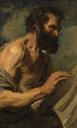 Anthony Van Dyck Study of a Bearded Man with Hands Raised, oil painting artist